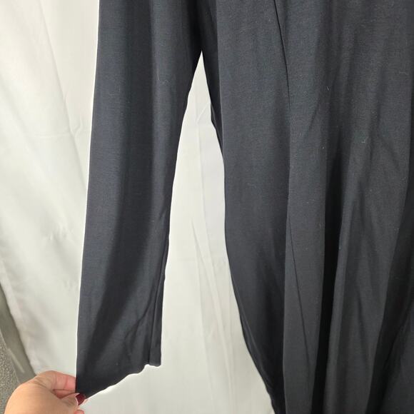 Lane Bryant Black Lace Up Long Sleeve Midi Dress Women’s Size 26 Plus Stretch - Picture 5 of 9